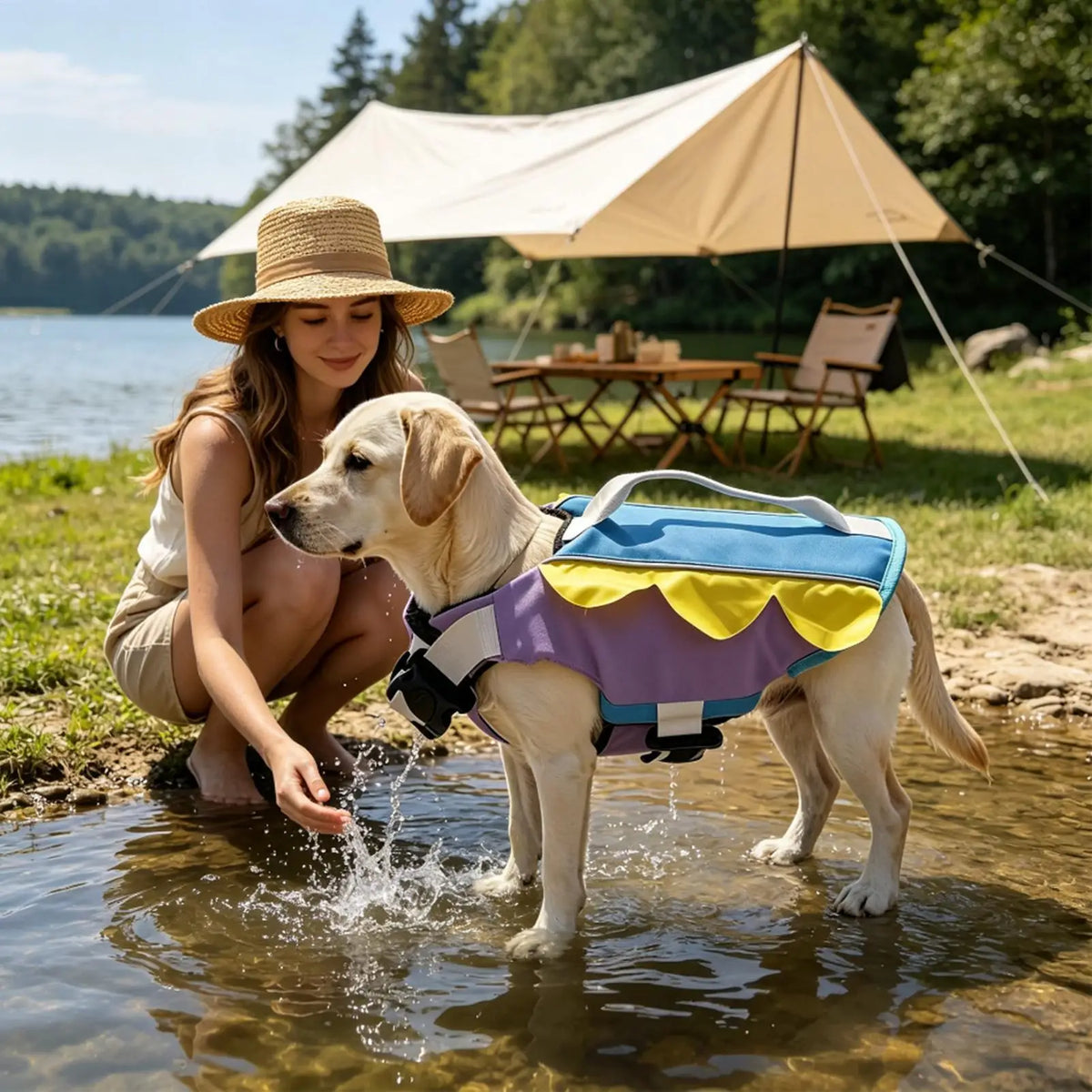 Dog Life Jacket | Breathable Water Safety Swimwear for Dogs Dog Life Jacket Qme