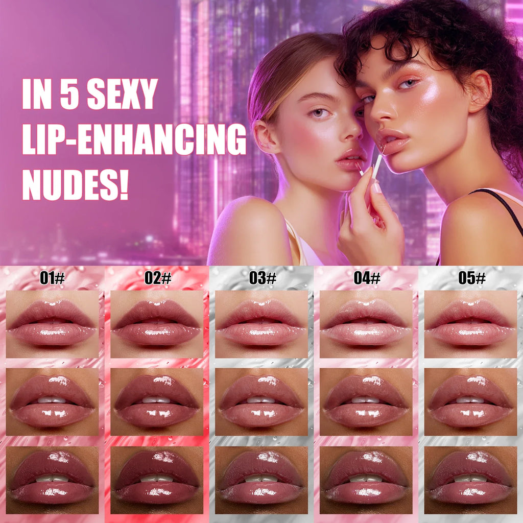 Moisturizing Transparent Lip Plumper Gloss – 5 Shades | Qme Lip Plumper Gloss Qme