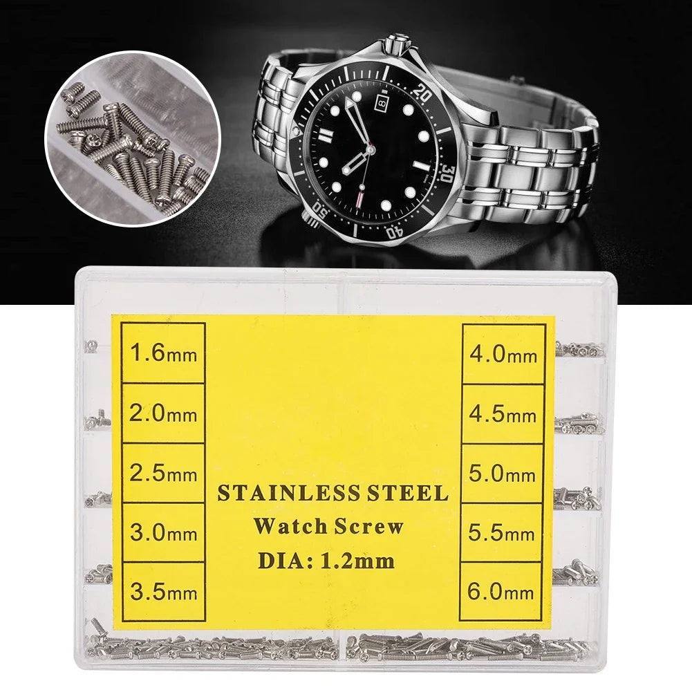 Stainless Steel Cross Screws for Watch Back Case – 1.6–6mm Watch Repair Screws Qme