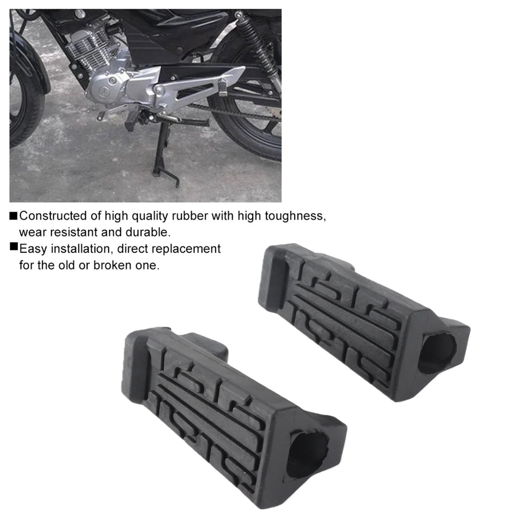Rubber Front Foot Pegs for Yamaha YBR 125 – 1 Pair Motorcycle Foot Pegs Qst