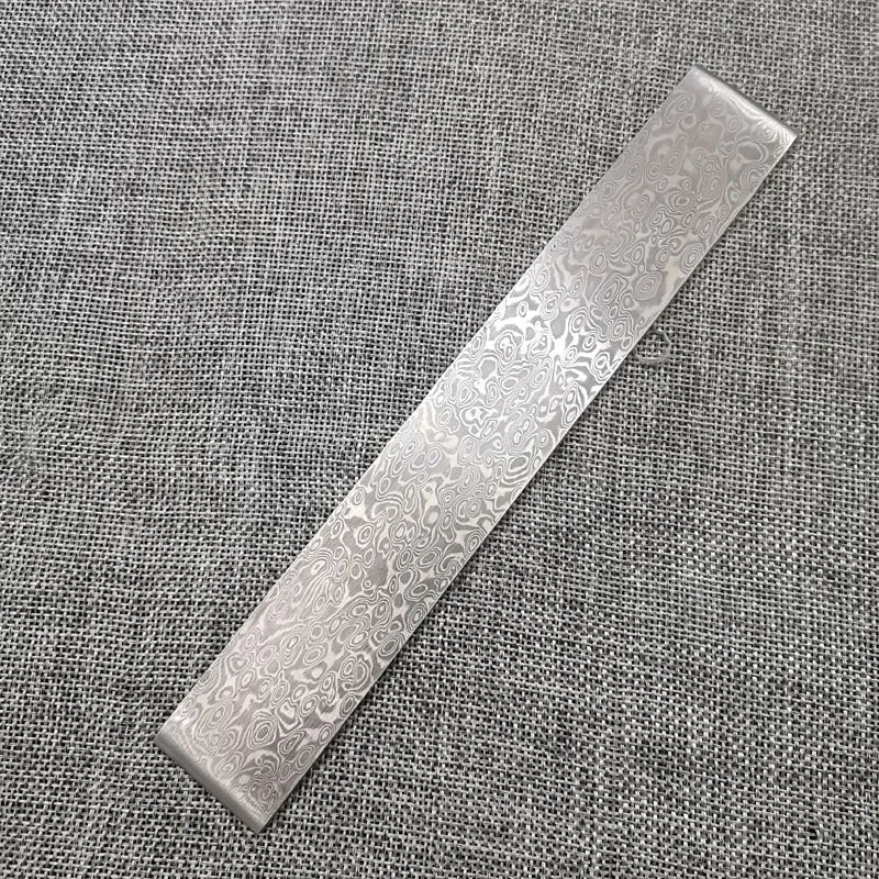 Damascus Steel Knife Billet VG10 Core 40×5×0.5cm – DIY Blank Knife Making Billet Qst