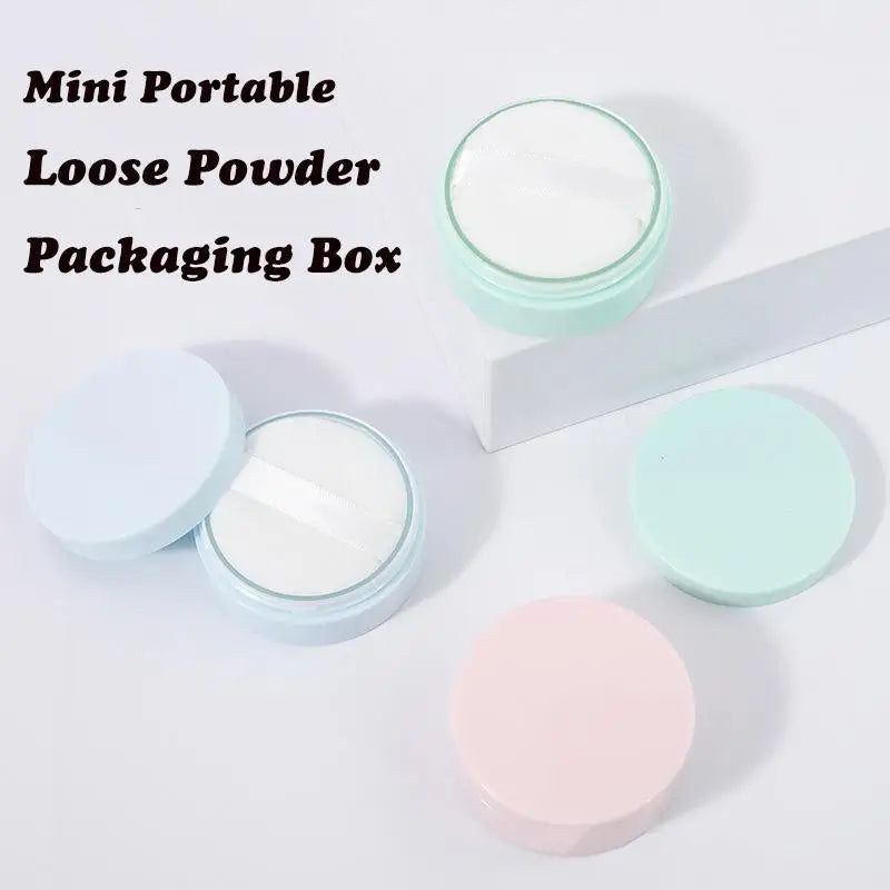 5g Refillable Loose Powder Jar with Sifter Lid & Puff Powder Jar Container Qst