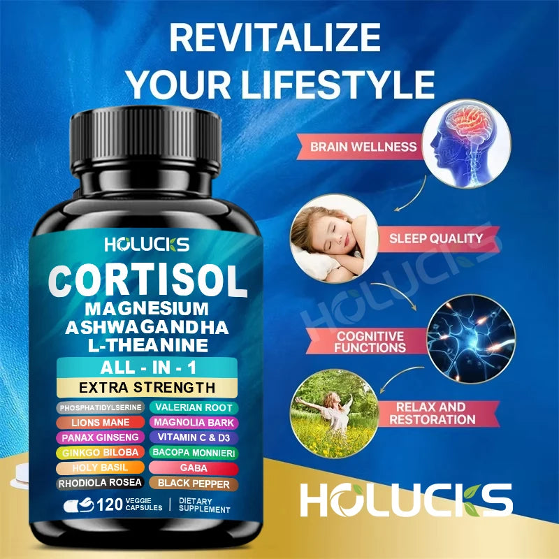 Corti-Soothe Supplement – Cortisol Balance & Sleep Support 120ct Dietary Supplement Qst