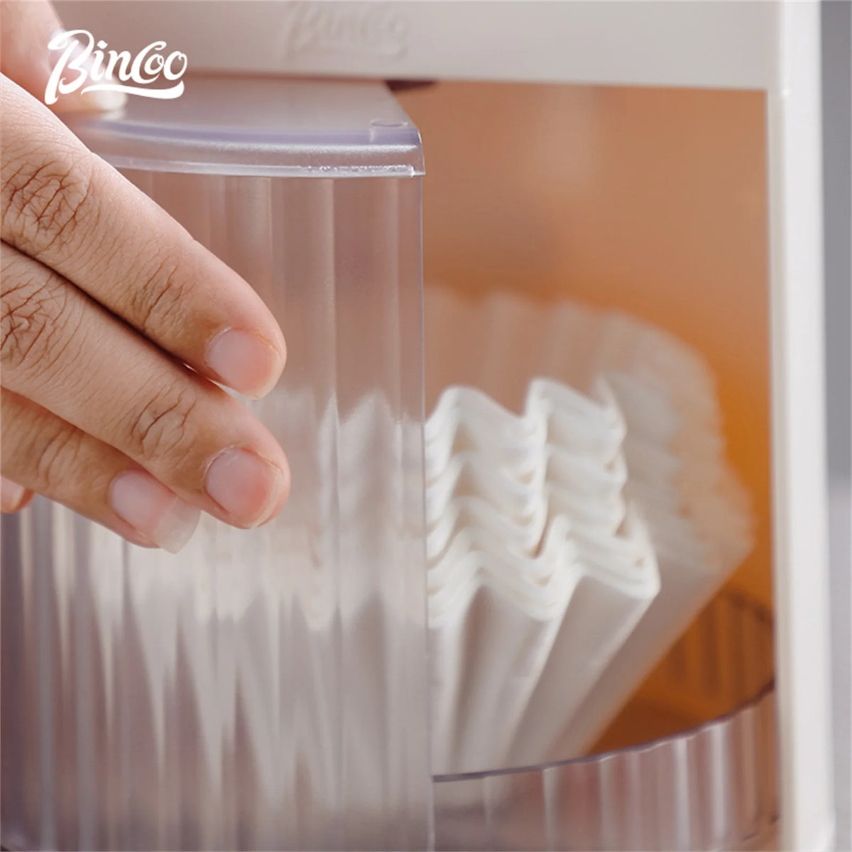 BINCOO Coffee Filter Paper Storage Box | Dust-Proof Holder Coffee Filter Holder Qst