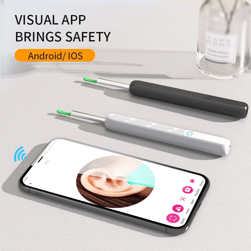 Wireless Visual Ear Cleaner – 1080P HD Camera WiFi Earpick Visual Ear Cleaner Qst