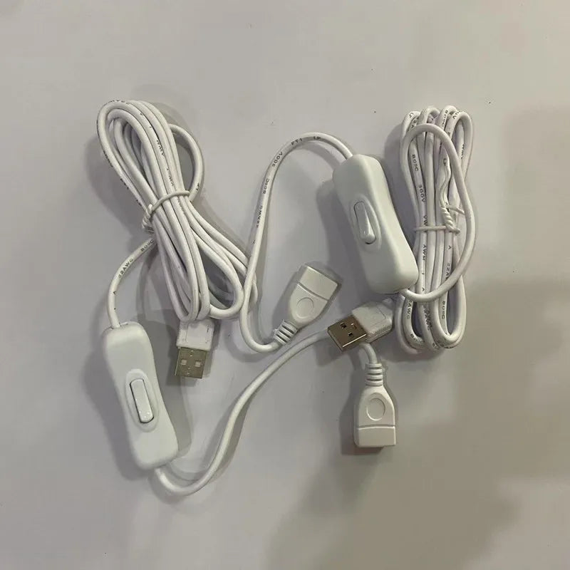USB Extension Cable with Toggle Switch 2M – Lamps & Fans USB Switch Cable Qme