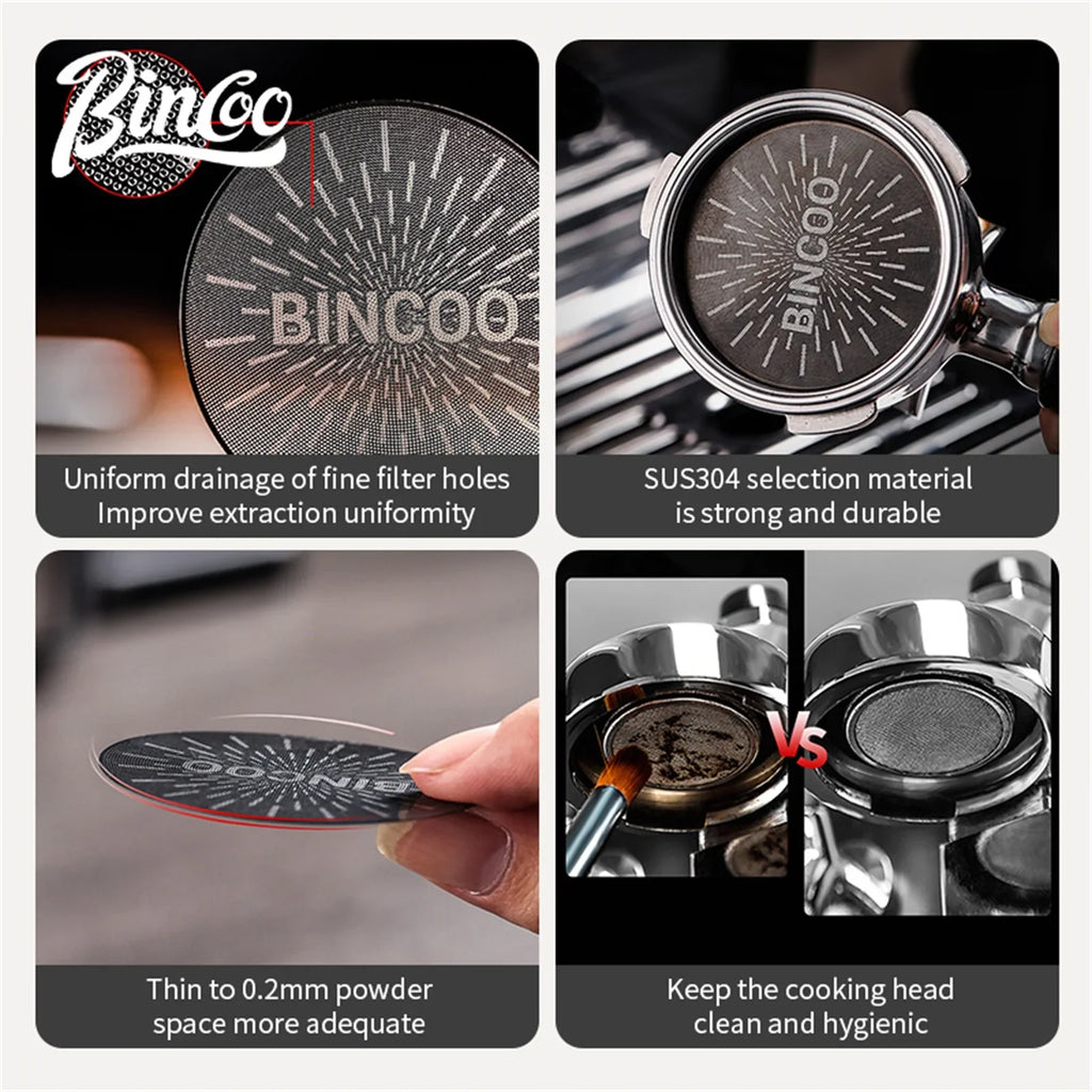 Bincoo Espresso Dispersion Screen 0.2mm 304 Stainless Steel Espresso Shower Screen Qst