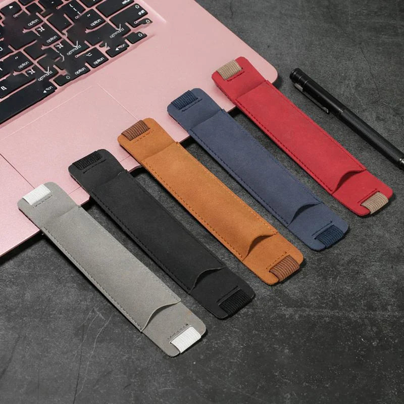 PU Leather Elastic Pen Holder Sleeve for Notebooks | Qme Notebook Pen Sleeve Qme