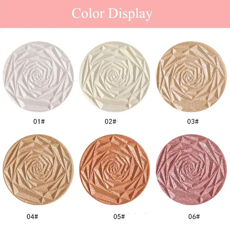 Qme 6-Color Diamond Highlighter Palette – Glitter Face Contour Highlighter Palette Qme