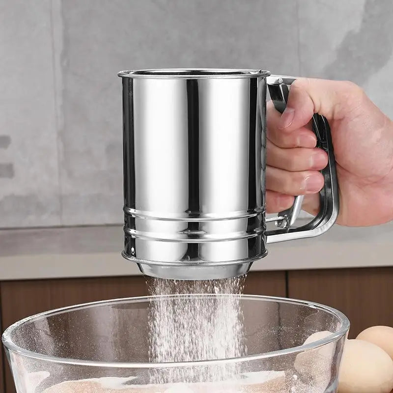 Stainless Steel Mesh Sugar Sieve & Flour Strainer | Baking Mesh Flour Sieve Qme