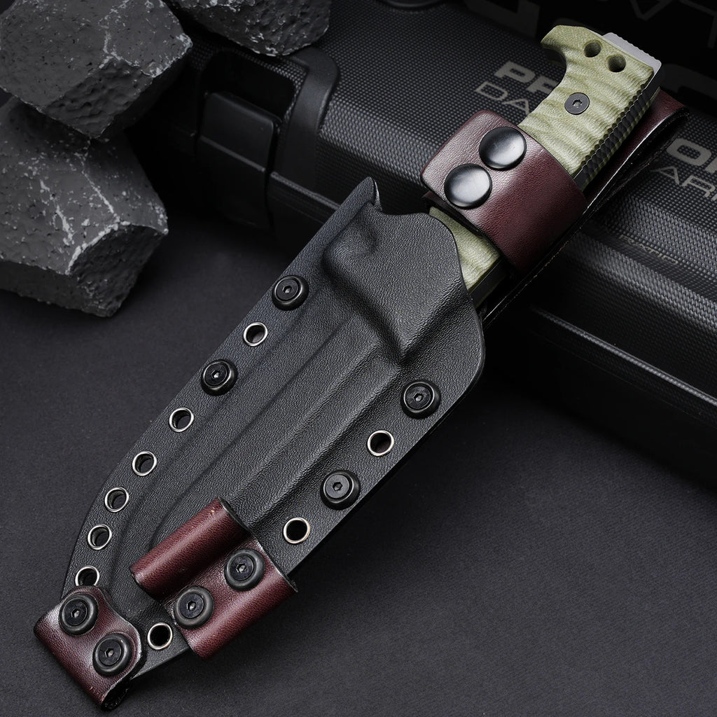Outdoor Fixed Blade Camping Knife – Steel Multi-Use Portable Outdoor Fixed Blade Knife Qst