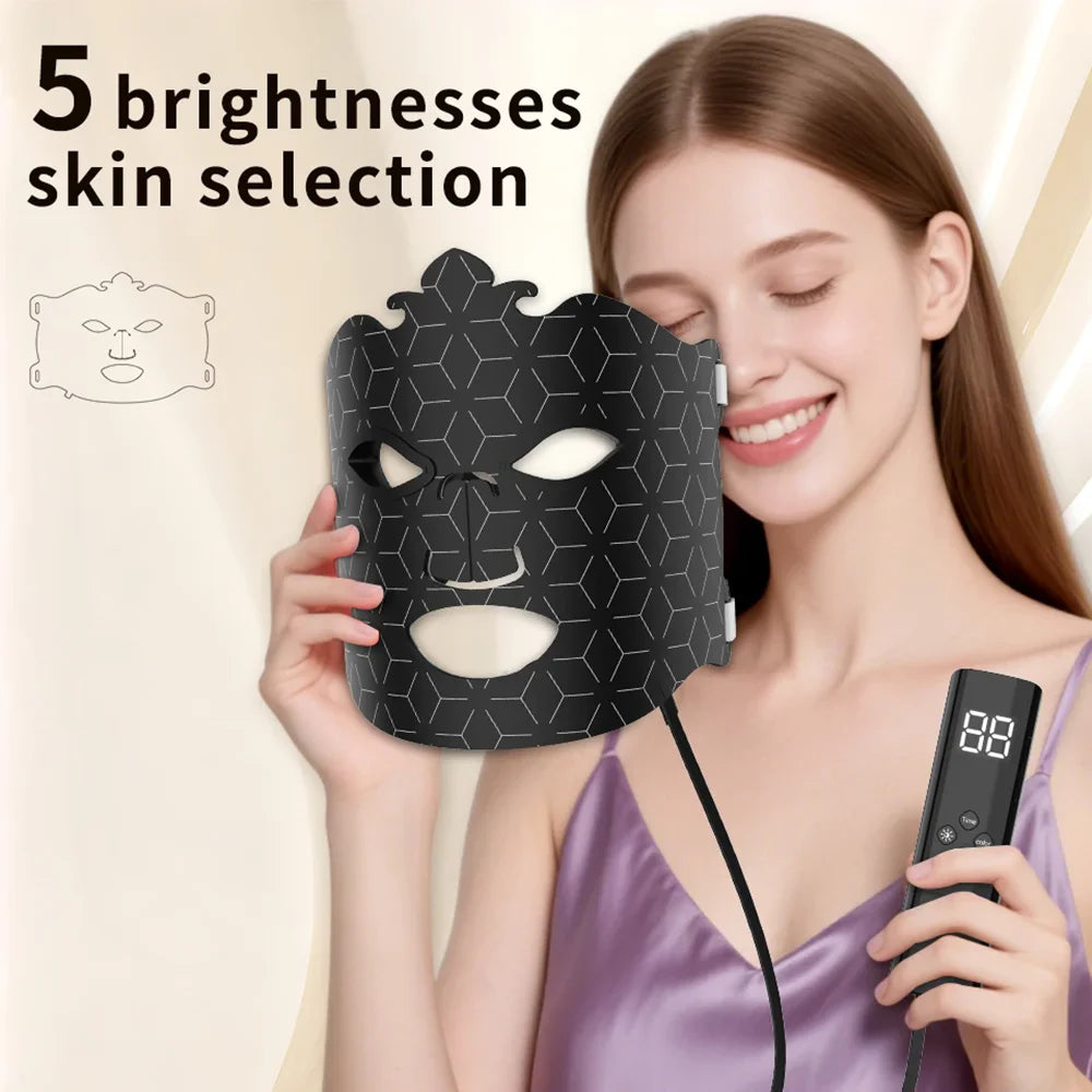 8-Color Silicone LED Face Mask | Red Light Photon Therapy LED Therapy Mask Qst