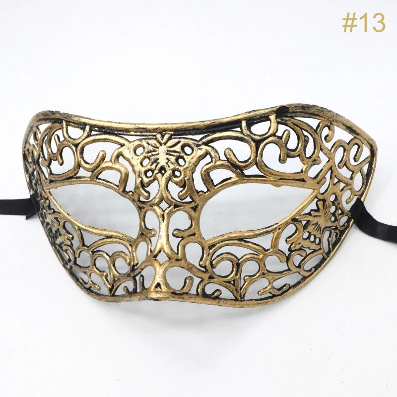 Vintage Masquerade Half Face Mask – Halloween & Party Costume Costume Mask Qst N13
