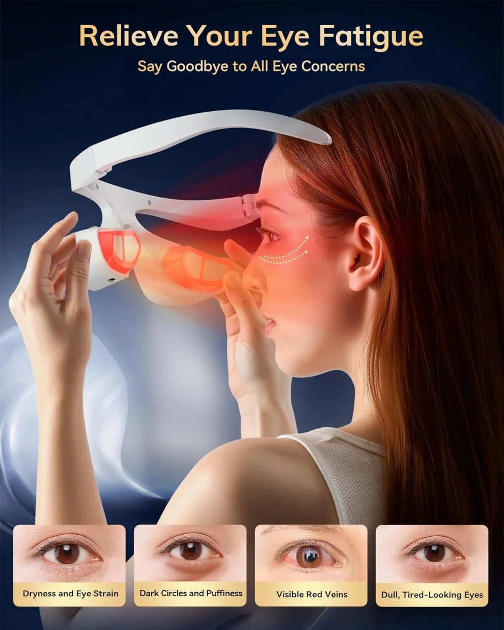 Smart 3D Eye Massager – Red Light Relaxing Beauty Device Eye Massager Qst