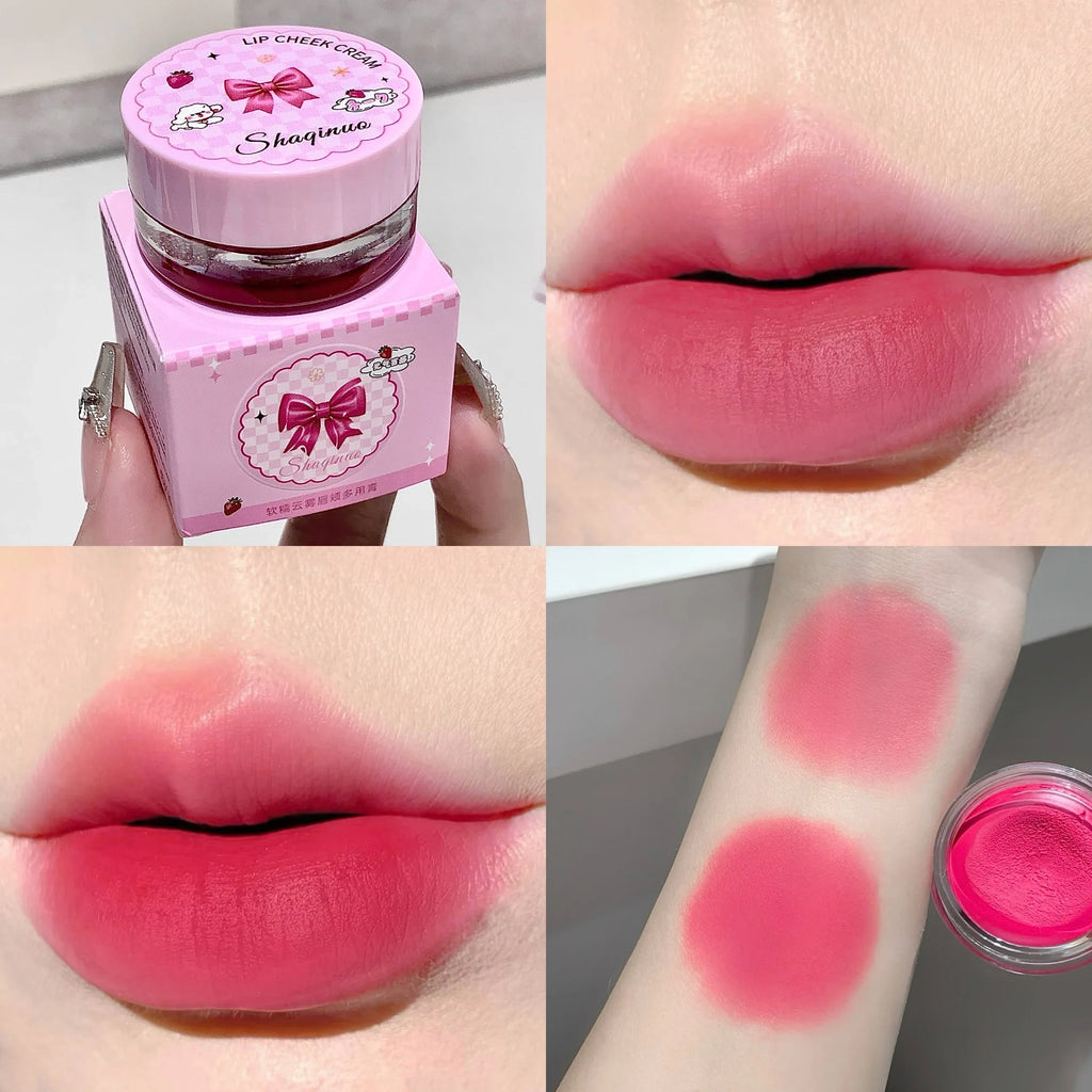 SHAQINUO Lip & Cheek Mud Lipstick – Matte Dual-Purpose Dual-Purpose Lip Stick Qme S9036-3