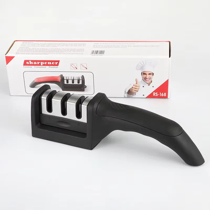 Multifunctional Knife Sharpener & Sharpening Stone | Kitchen Knife Sharpener Qme Black 1PCS