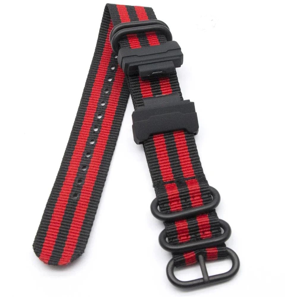 Casio G-Shock 22mm Nylon Canvas Replacement Watch Band Strap Watch Replacement Strap Qme