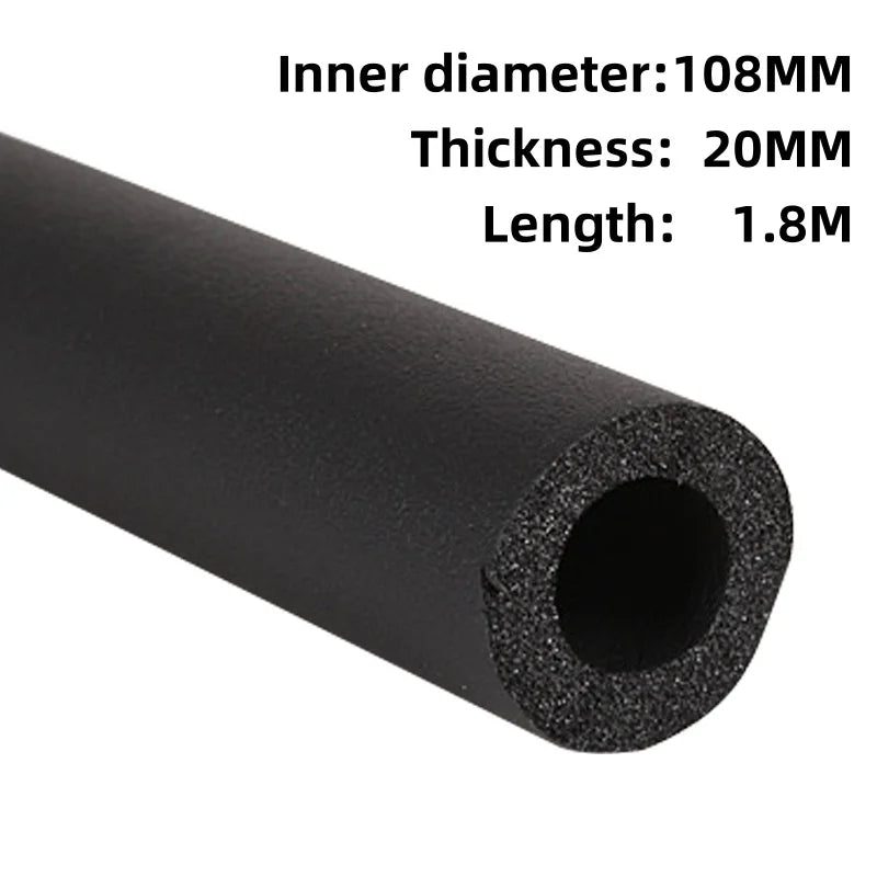 1.8m B1 Grade Rubber Insulation Pipe for Solar Water Heaters Pipe Insulation Sleeve Qme 108x20mm