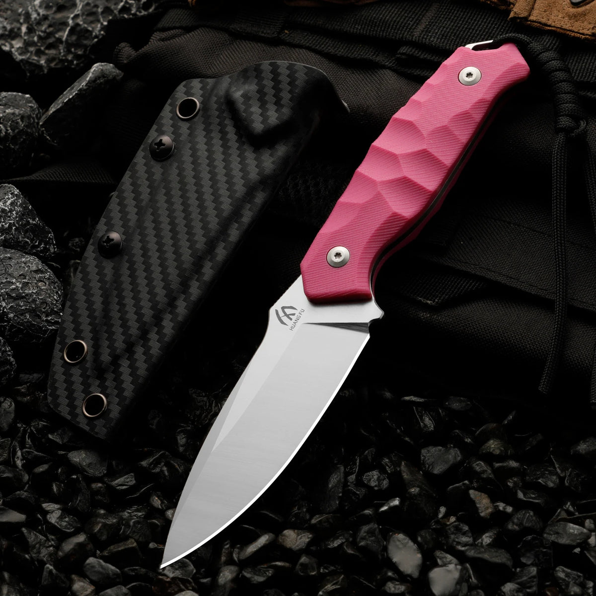 Outdoor Camping Knife with Sheath – Stainless Steel Fixed Blade Fixed Blade Knife Qst BK029B