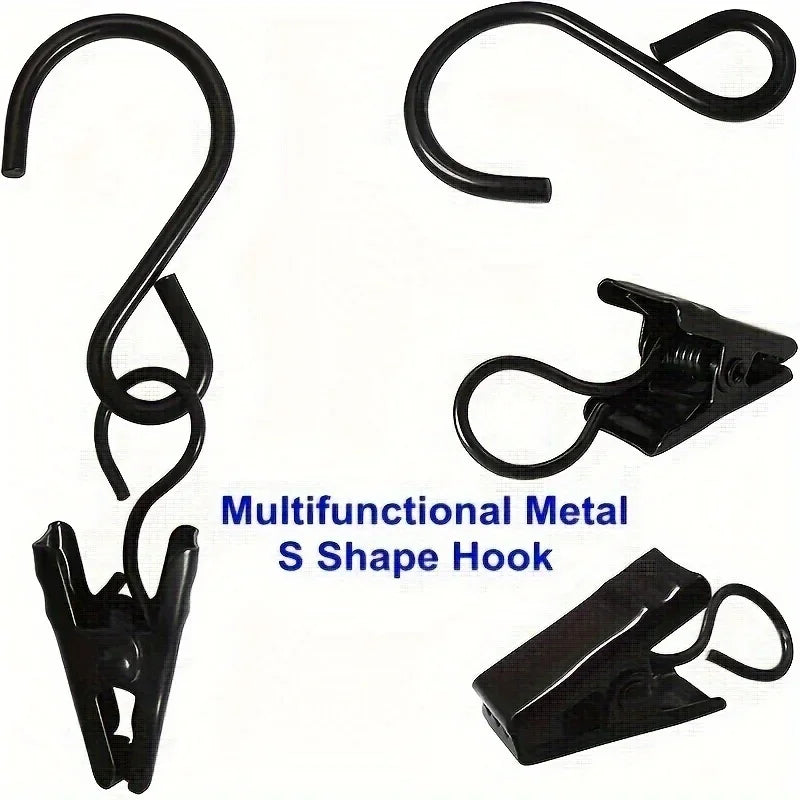 Stainless Steel S-Shaped Hooks – Curtains, Camping & Kitchen S-Shaped Hanging Hooks Qme