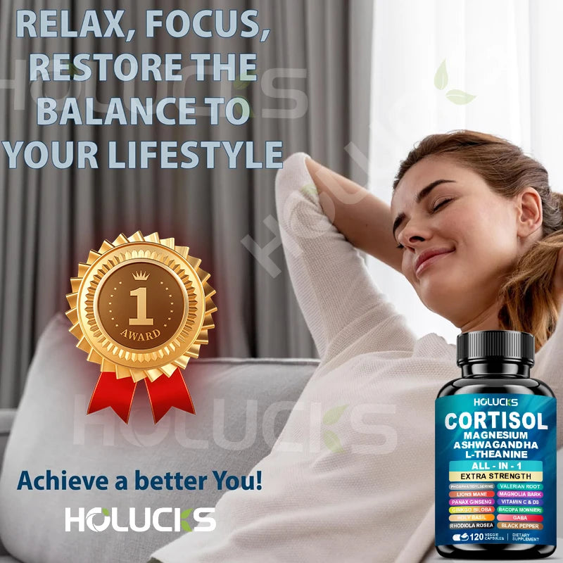 Corti-Soothe Supplement – Cortisol Balance & Sleep Support 120ct Dietary Supplement Qst