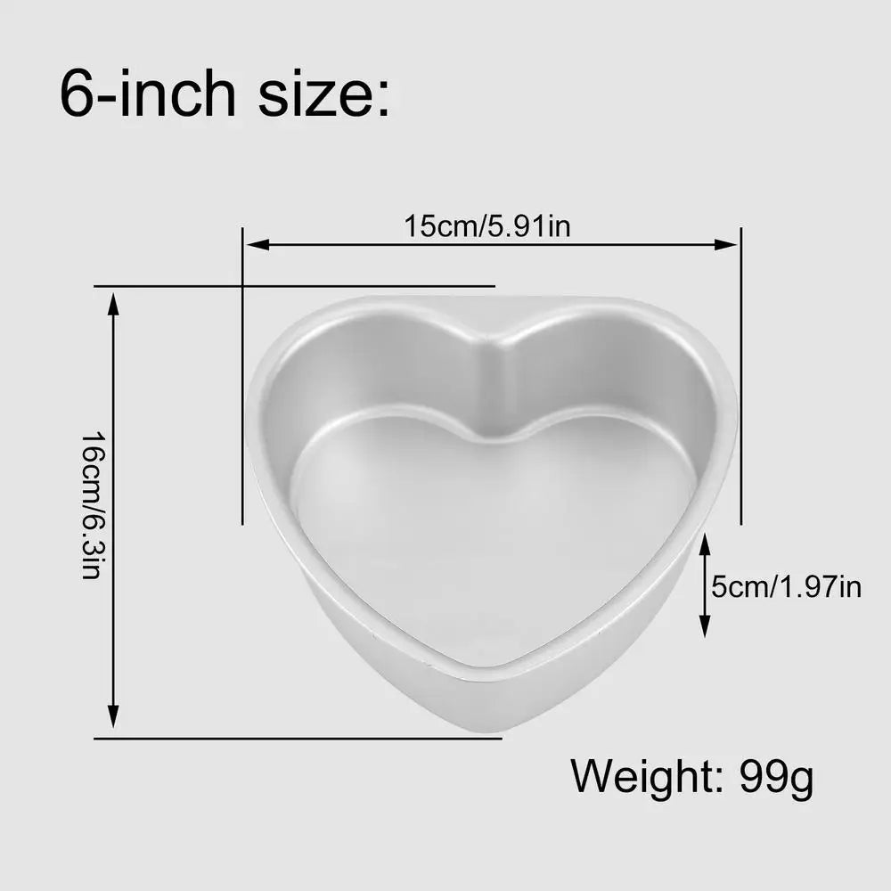 Heart-Shaped Cake Mold | Easy Release Baking Pan & Loaf Tin Cake Mold Pan Qme 6 inches