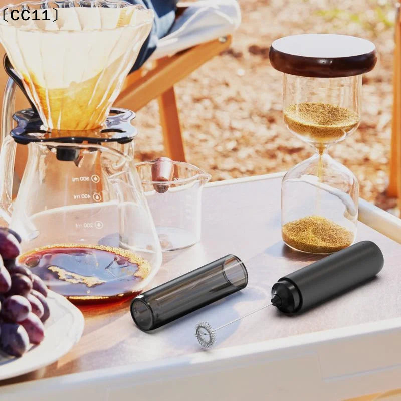 Rechargeable Electric Milk Frother | USB-C Charging & Storage Lid Electric Milk Frother Qme