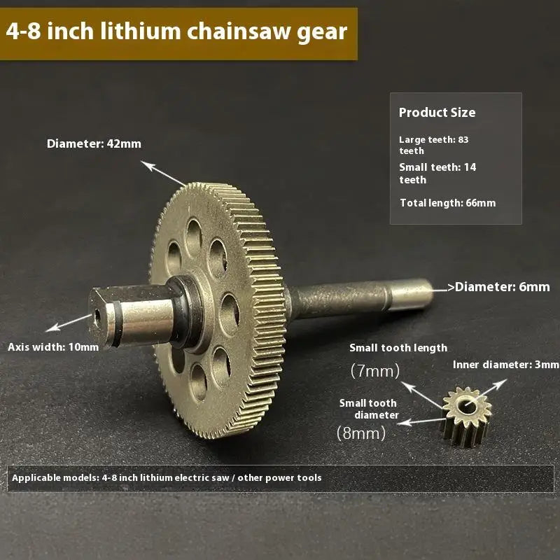 Mini Motor Gear Assembly Shaft Chain Saw 550 Type 14 Teeth Power Tool Gear Part Qme
