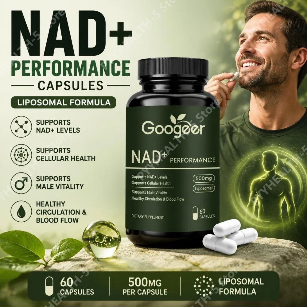 Googeer NAD+ 500mg Liposomal Capsules – 60ct Cellular Energy Dietary Supplement Qst