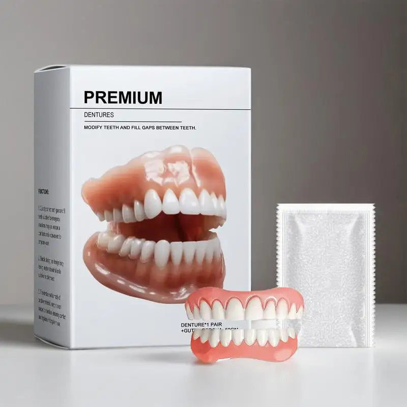 Soft Silicone Denture Liners – Upper & Lower Fake Teeth Fit Denture Liner Qme