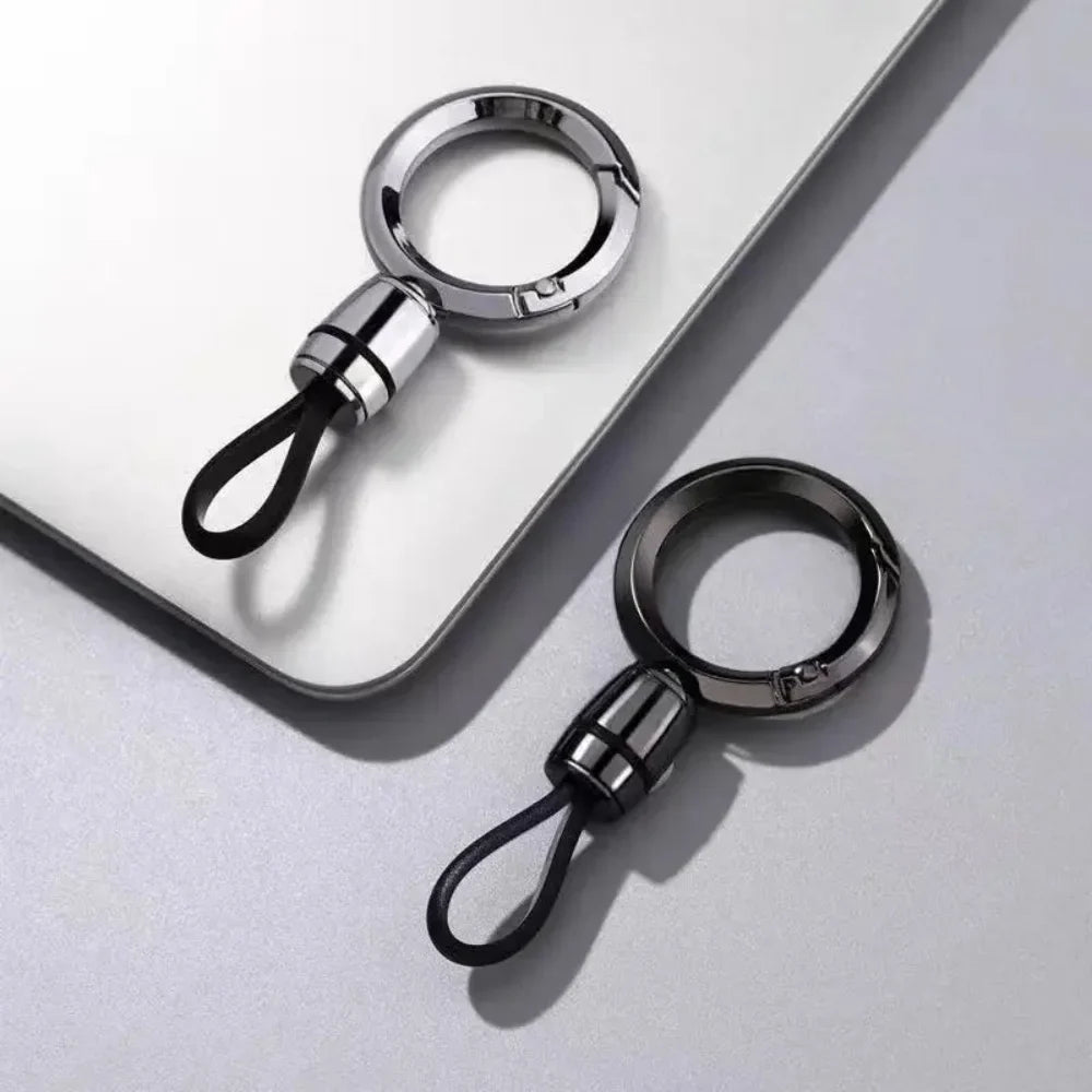 Men's Minimalist Zinc Alloy Keychain Ring & Key Holder Strap Metal Keychain Qme