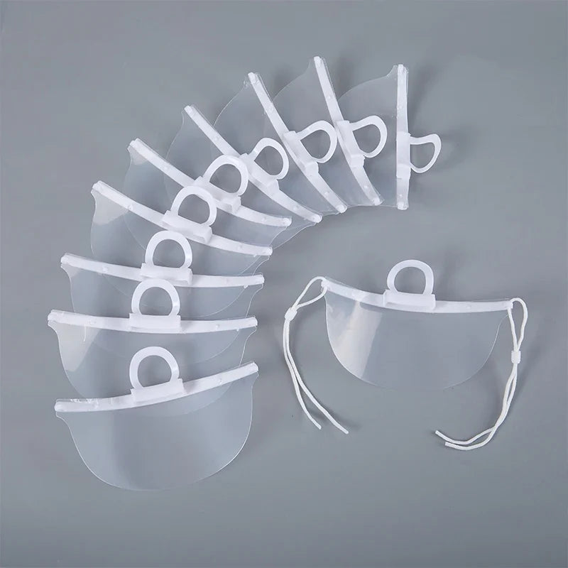 Clear Plastic Catering Face Shields – Reusable 20-Pack Catering Face Shield Qme 5pcs