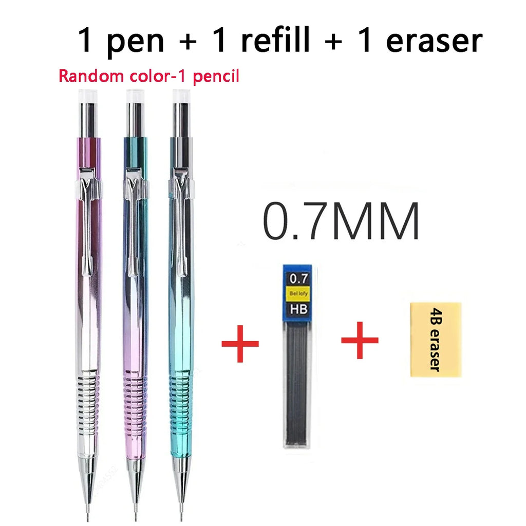 2-in-1 Ballpoint Pen & Mechanical Pencil Set with Refills 2-in-1 Writing Set Qme 0.7MM-3 Pcs Set