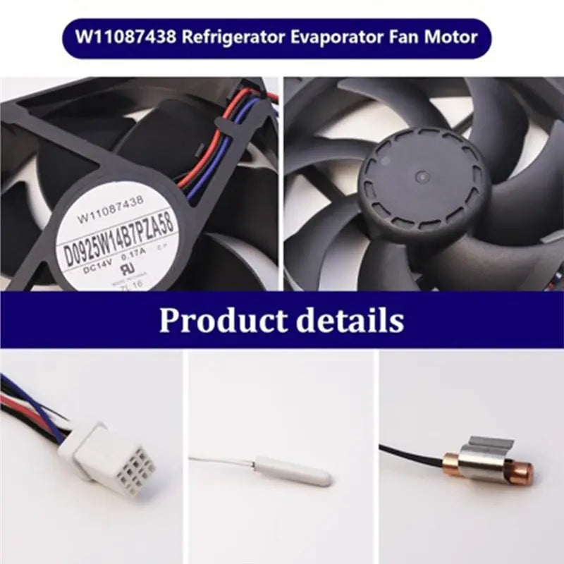 W11087438 Refrigerator Evaporator Fan Motor – Whirlpool Maytag Refrigerator Fan Motor Qst