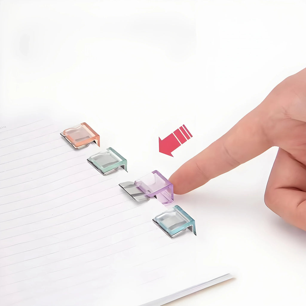 10-Piece Clear Plastic Page Holder Bookmarks | Office & Study Plastic Page Bookmarks Qme
