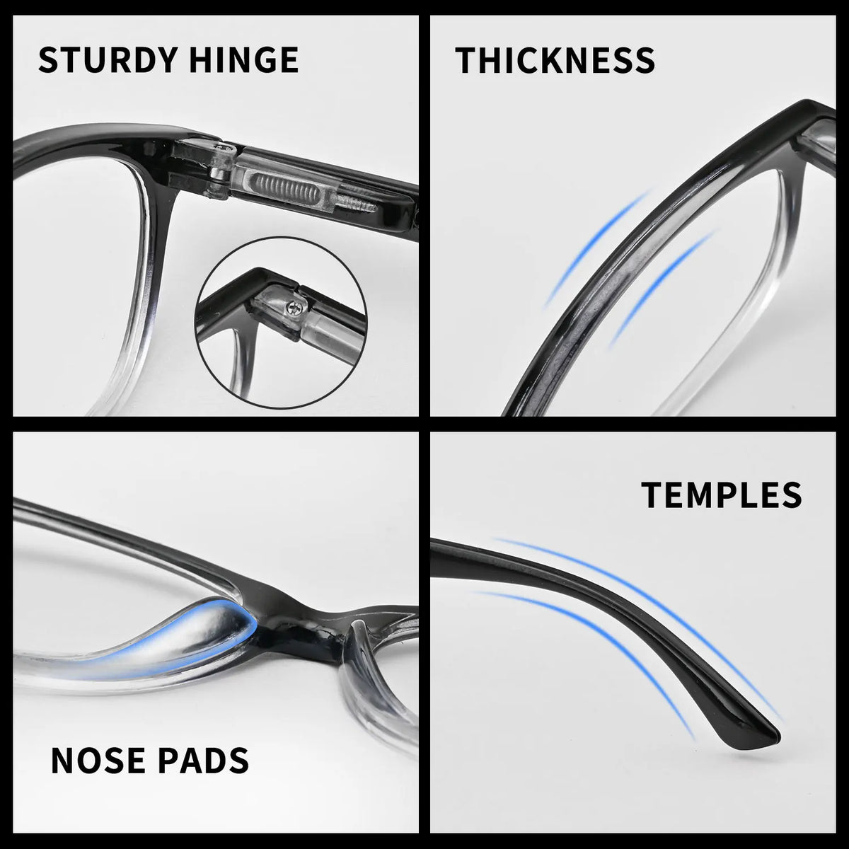 VOPHA Progressive Multifocal Reading Glasses 4 Pack – Unisex Multifocal Reading Glasses Qst