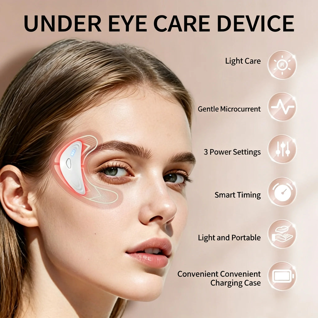 VIMYSHOW Red Light Under Eye Massager – Microcurrent Device Eye Massager Device Qst
