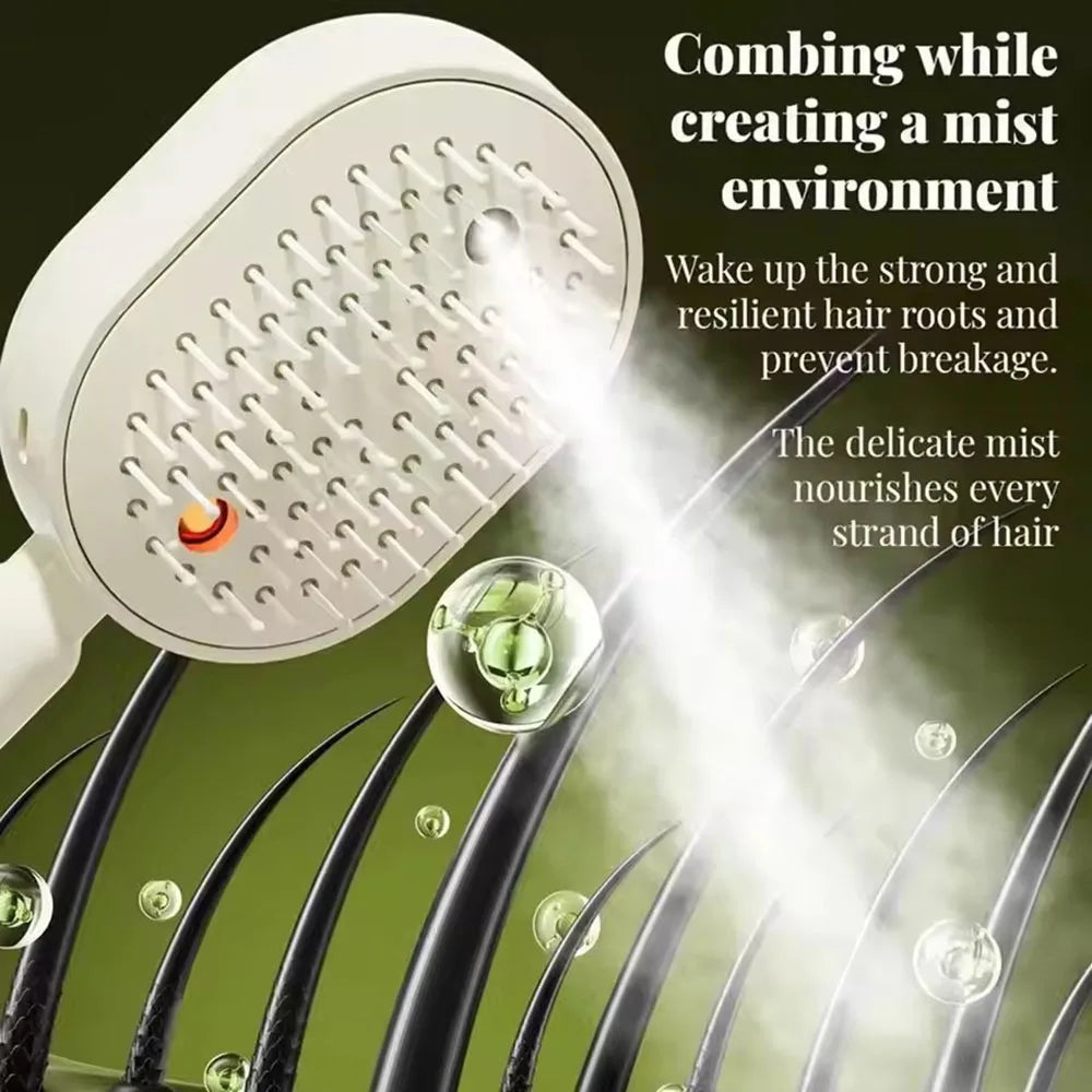3-in-1 Electric Spray Scalp Massage Comb | USB-C Rechargeable Electric Hair Comb Qst