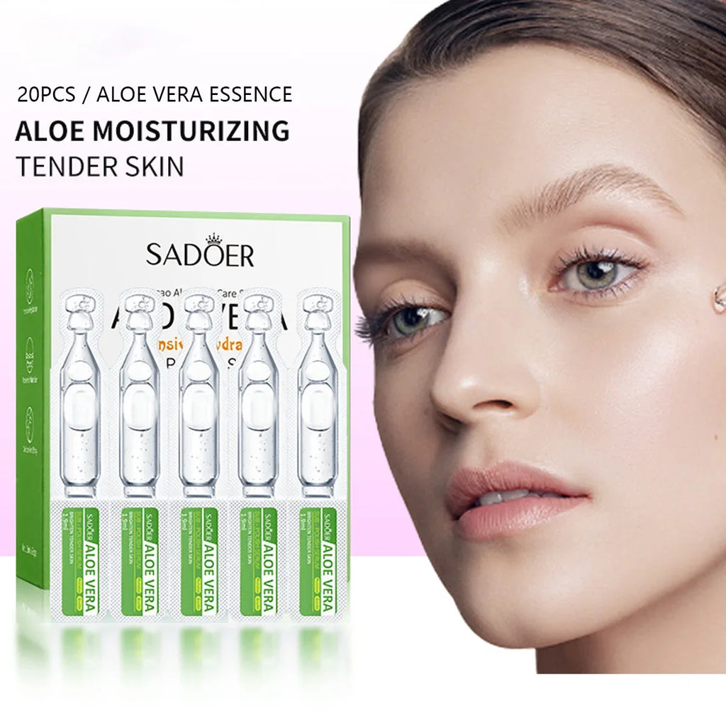 Aloe Vera Moisturizing Essence Sheets – 20 pcs Travel Size Moisturizing Essence Sheets Qme