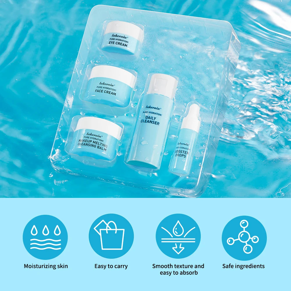 Skincare Mini Kit – Cleanser, Makeup Remover, Moisturiser & Eye Cream Skincare Gift Set Qst