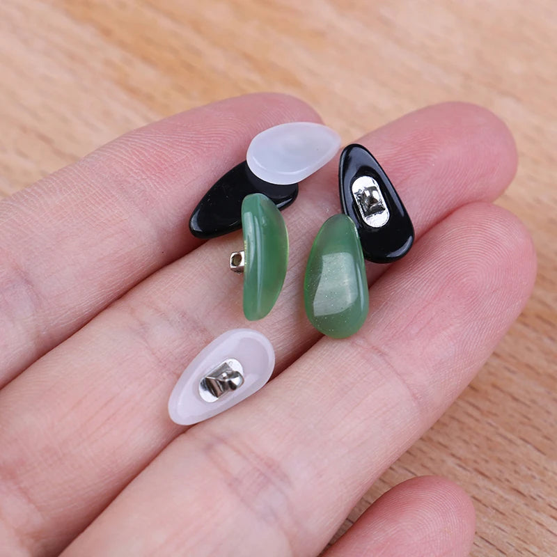 Anti-Slip Jade Nose Pads for Eyeglasses – Stick-On & Screw-In Eyeglass Nose Pads Qst