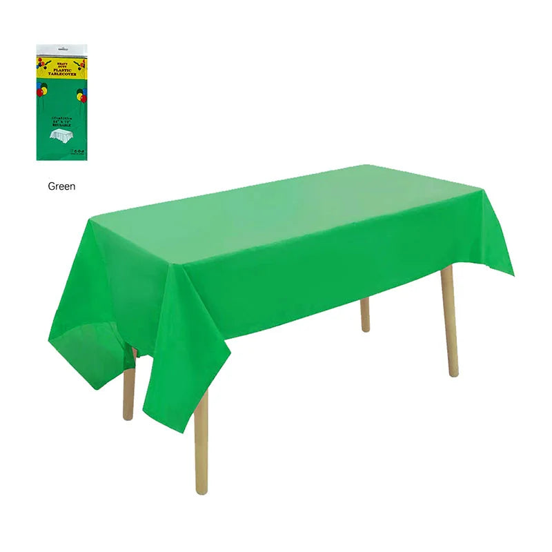 Disposable Waterproof Tablecloths – PE Party & Camping Cover Disposable Tablecloth Qme Green 2PCS 137X183cm