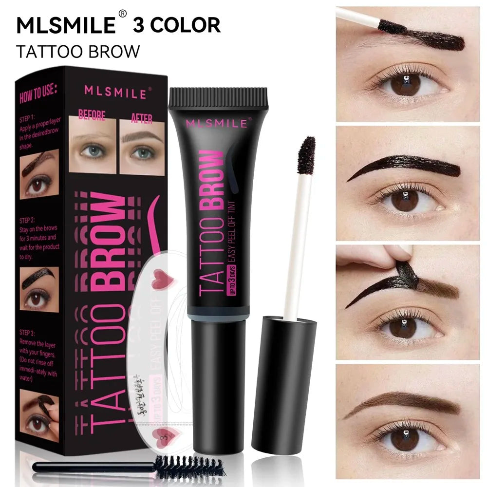 3D Peel-Off Eyebrow Tint Gel – Waterproof Long-Lasting Brow Dye Eyebrow Tint Gel Qme