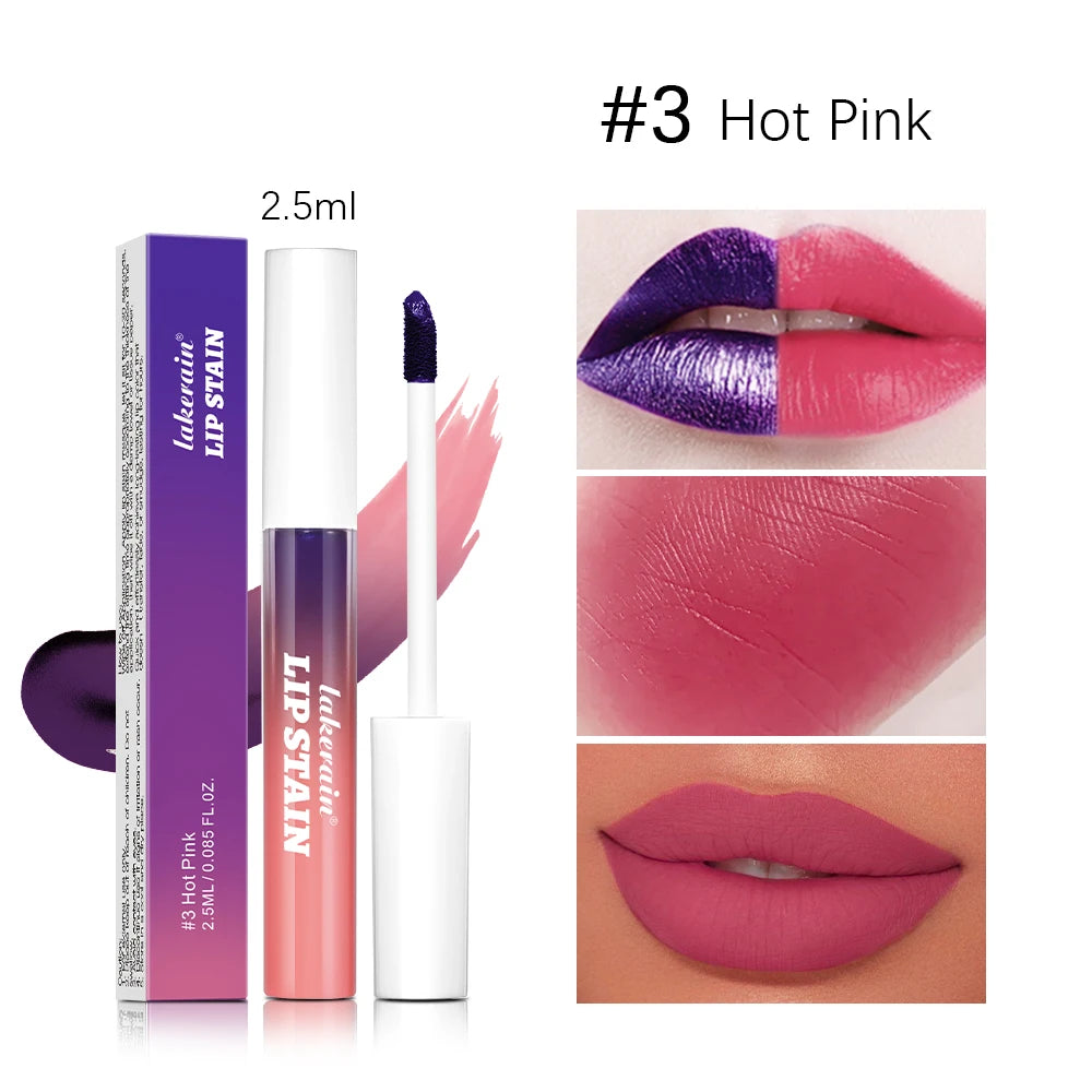 Lakerain Peel-Off Lip Stain – Waterproof Long-Lasting Lip Gloss Peel-Off Lip Stain Qst Hot Pink