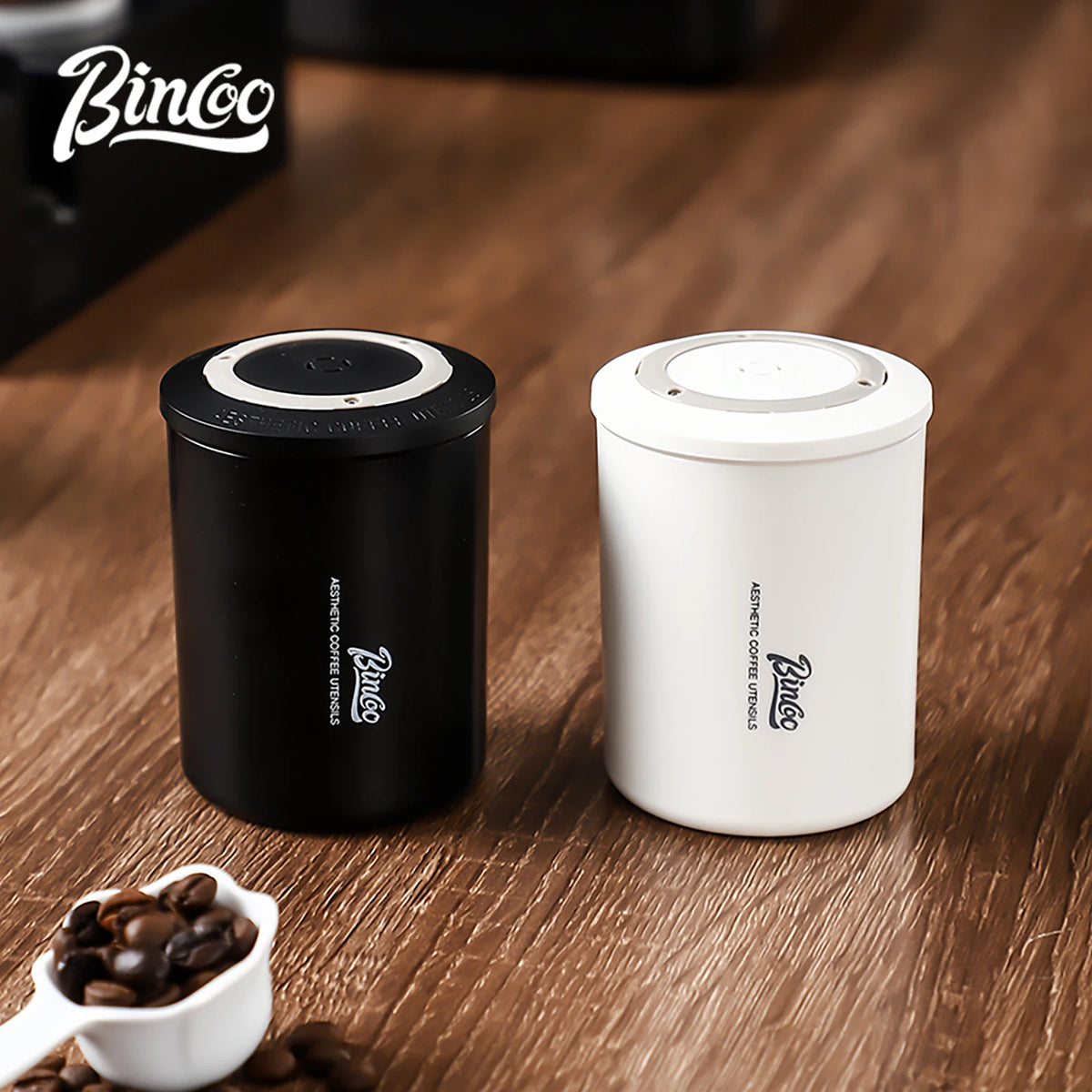 Bincoo Mini Airtight Coffee Bean Storage Jar – Travel Tin Coffee Storage Jar Qst