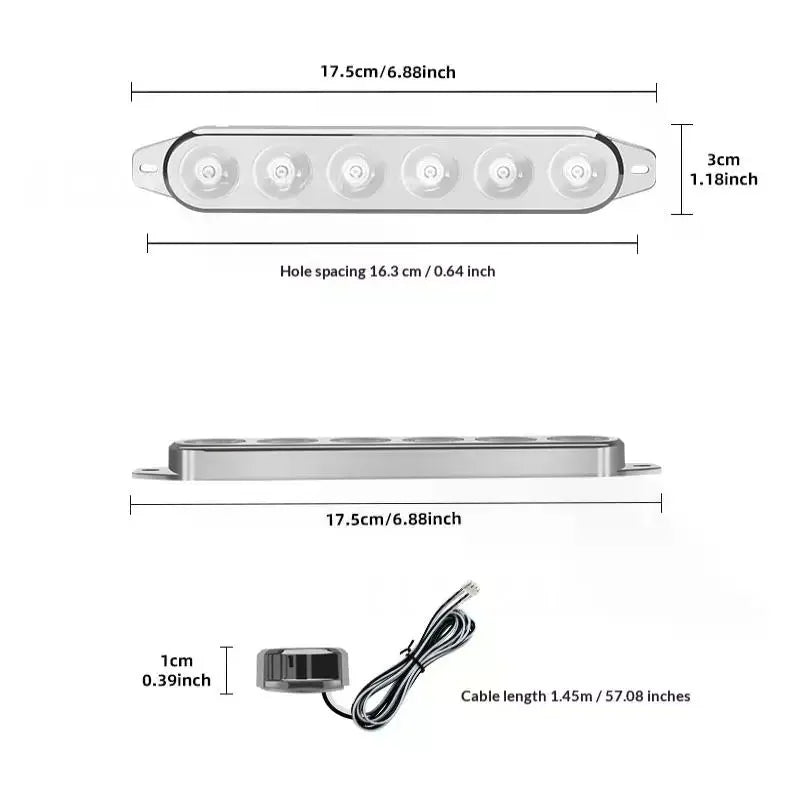 12V Multi-Color LED Warning Siren Strobe Emergency Light Emergency Strobe Light Qme