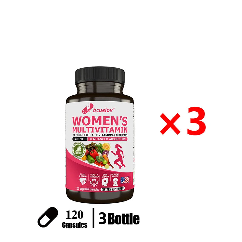 Women's Daily Multivitamin & Multimineral – 120 Capsules Women's Multivitamin Qst 120 count-3 bottle