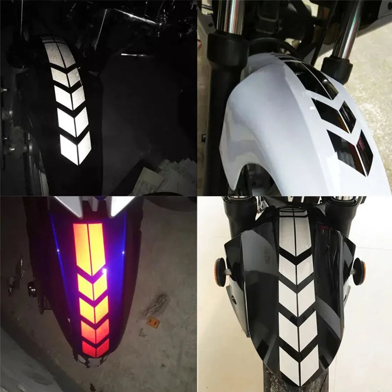 Reflective Motorcycle Fender Arrow Stickers – Waterproof Decals Motorcycle Decals Qme