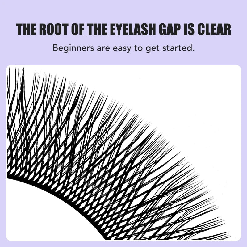 NATUHANA Y-Shaped Split Tip Eyelash Extensions – Volume Fans Eyelash Extensions Qme