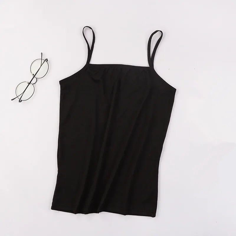 Women's Slim Halter Crop Camisole Tank Top | Sleeveless Vest Halter Crop Camisole Qme